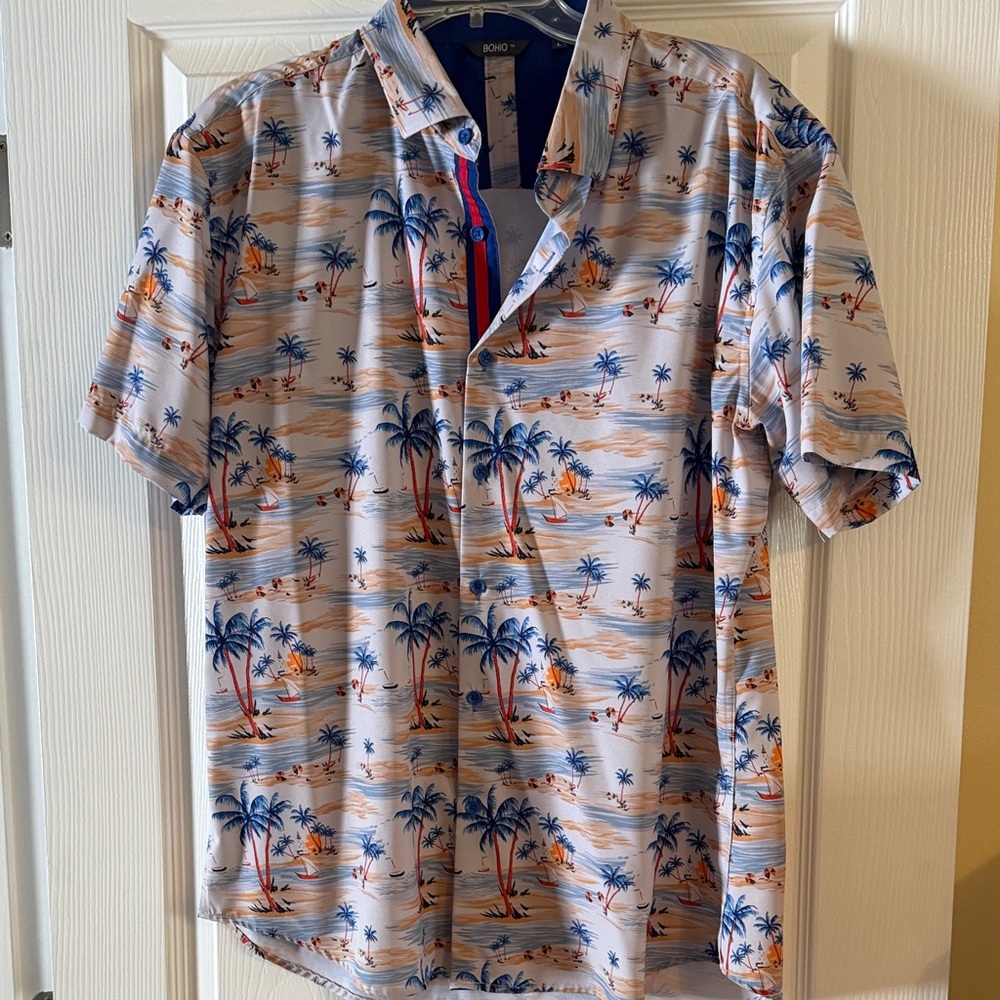 Tropical Print Men's Shirt